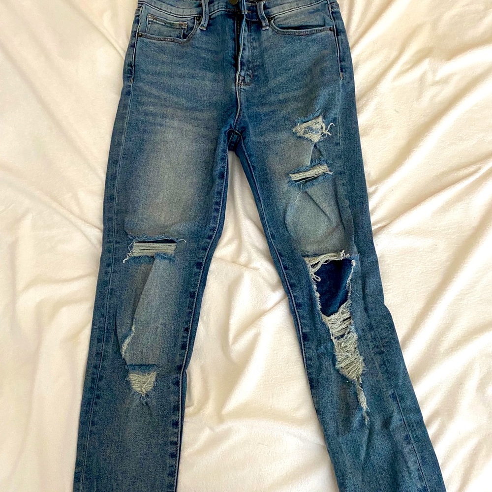 BDG distressed straight leg jean